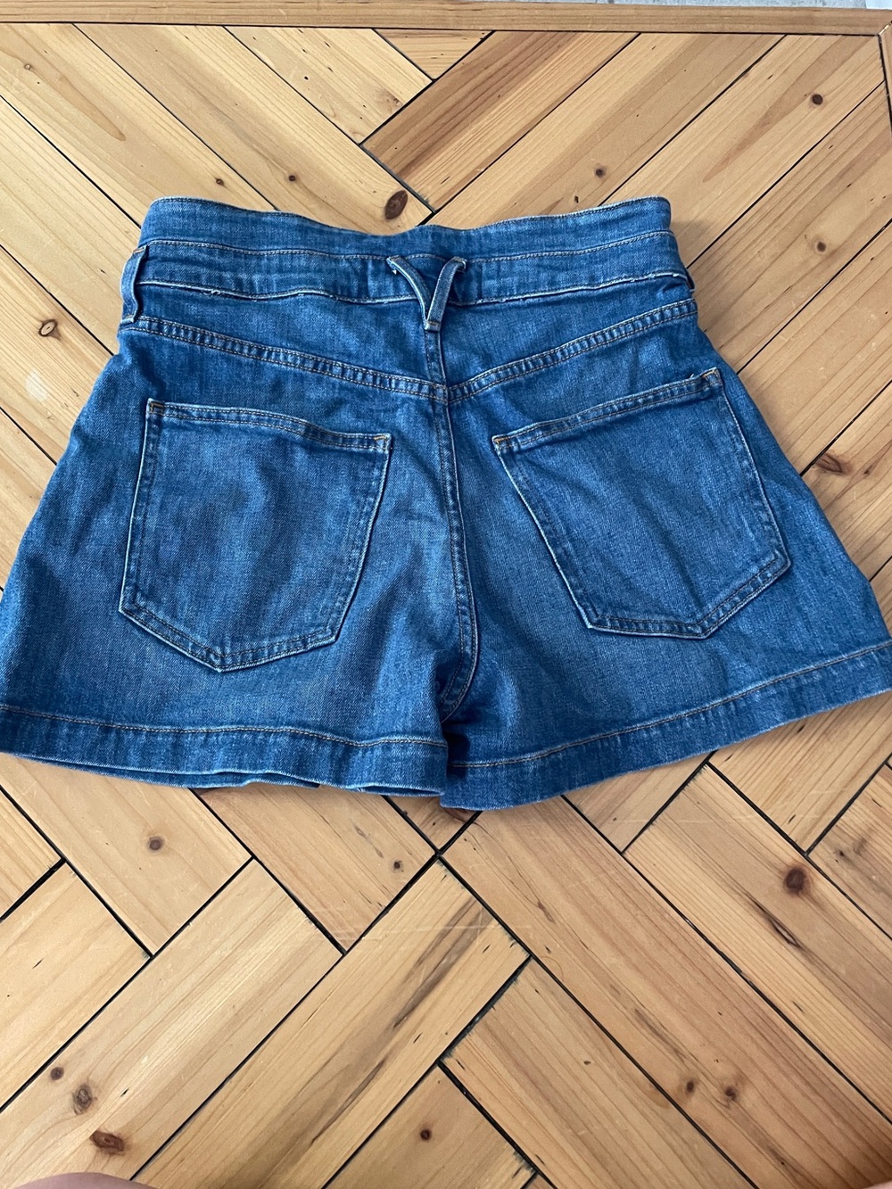 VERONICA BEARD Shorts Women sz 28/6 Blue Denim Jean JAYLEN Cornflower Pleatd - Picture 8 of 11